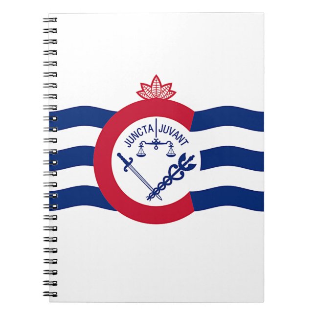 Bärbar dator med Flagga Cincinnati City Anteckningsbok (Framsidan)