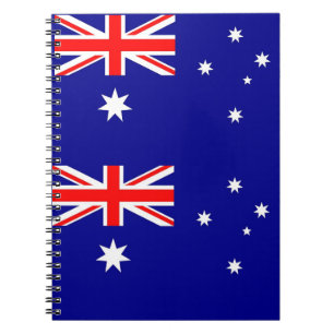 Bärbar dator med Flagga från Australien Anteckningsbok Med Spiral