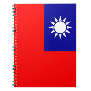 Bärbar dator med Flagga från Taiwan Anteckningsbok Med Spiral