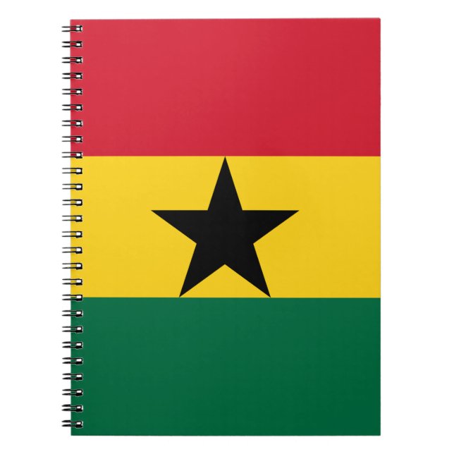 Bärbar dator med Flagga Ghana Anteckningsbok (Framsidan)
