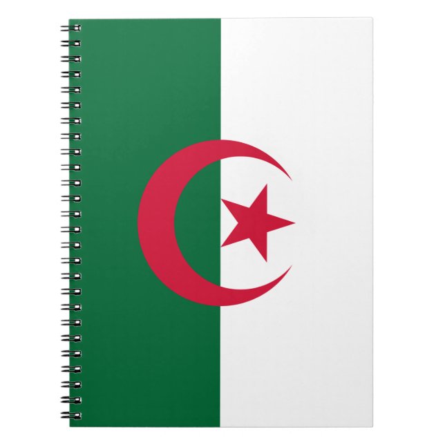 Bärbar dator med Flagga i Algeriet Anteckningsbok (Framsidan)