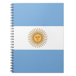 Bärbar dator med Flagga i Argentina Anteckningsbok Med Spiral