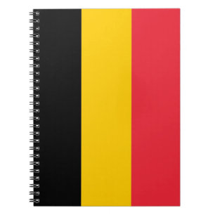 Bärbar dator med Flagga i Belgien Anteckningsbok Med Spiral