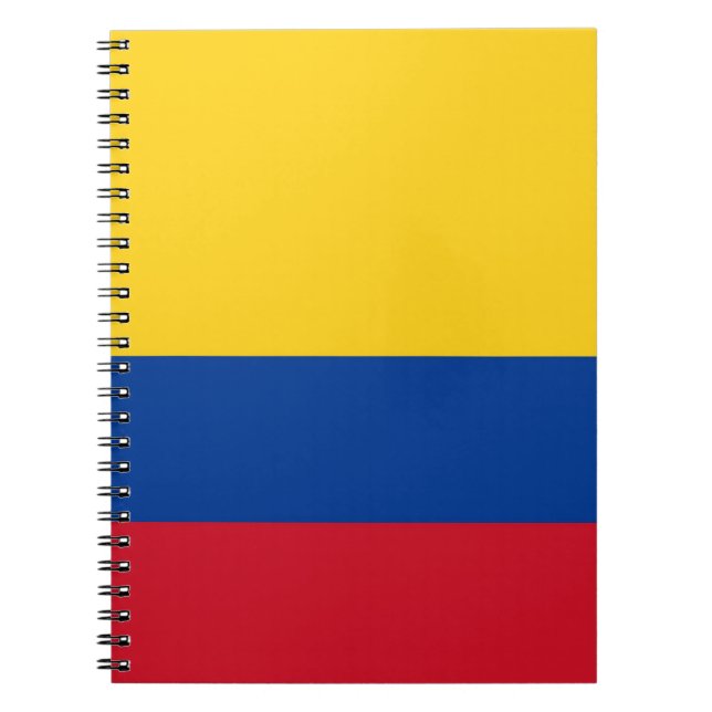 Bärbar dator med Flagga i Colombia Anteckningsbok Med Spiral (Framsidan)