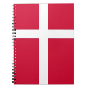 Bärbar dator med Flagga i Danmark Anteckningsbok Med Spiral