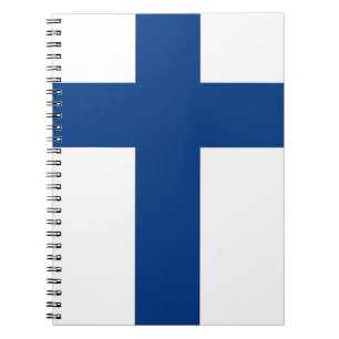 Bärbar dator med Flagga i Finland Anteckningsbok Med Spiral
