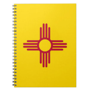 Bärbar dator med Flagga i New mexico Anteckningsbok Med Spiral