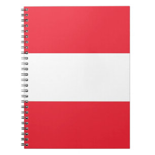 Bärbar dator med Flagga i Österrike Anteckningsbok