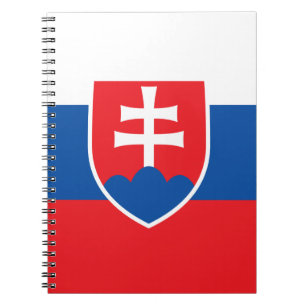 Bärbar dator med Flagga i Slovakien Anteckningsbok