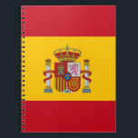 Bärbar dator med Flagga i Spanien Anteckningsbok<br><div class="desc">Förbättra din skrivupplevelse med den här bärbara snyggten med flagga Spanien! Den här bärbara datorn är utformad med stor noggrannhet och är mer än bara stationär. Den är en firande av det spanska arvet och det nationella pridet. Den spanska konstruktionen visar stolt den ikoniska flagga, med dess pulserande röda och...</div>