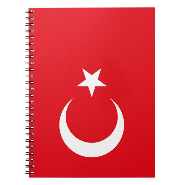 Bärbar dator med Flagga i Turkiet Anteckningsbok Med Spiral (Framsidan)