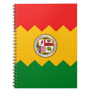 Bärbar dator med Flagga Los Angeles, Kalifornien Anteckningsbok