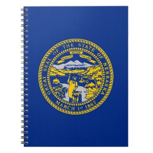 Bärbar dator med Flagga Nebraska State Anteckningsbok Med Spiral