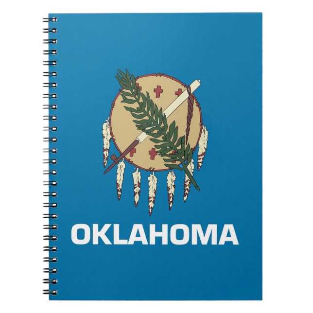 Bärbar dator med Flagga Oklahoma State Anteckningsbok (Framsidan)
