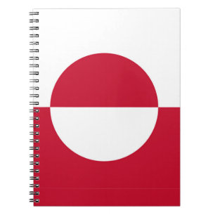 Bärbar dator med Grönlands Flagga Anteckningsbok