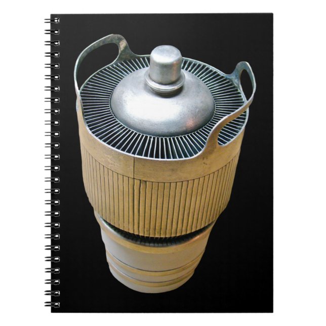 Bärbar dator med högspänningssändare anteckningsbok med spiral (Framsidan)