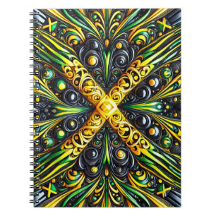 Bärbar dator med Jamaican Färg Abstract Design Anteckningsbok