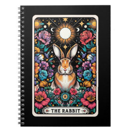 Bärbar dator med kaninsprit-Tarot Card Anteckningsbok