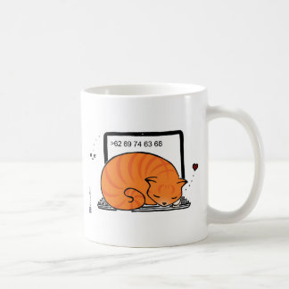 Bärbar dator med kåpa (Orange Tabby) Kaffemugg