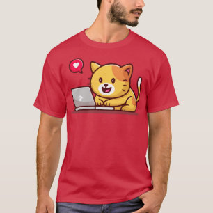 Bärbar dator med kugghjul t shirt