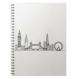 Bärbar dator med London Skyline - Minimalistisk de Anteckningsbok