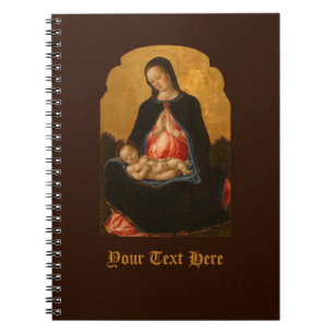 bärbar dator med Madonna- och barnkonst Anteckningsbok Med Spiral