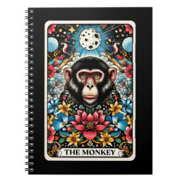 Bärbar dator med Monkey Spirit Tarot Card Anteckningsbok