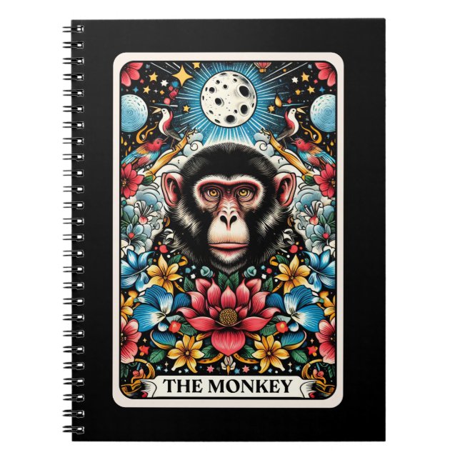 Bärbar dator med Monkey Spirit Tarot Card Anteckningsbok (Framsidan)