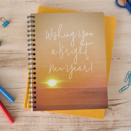 Bärbar dator med nyårs foto-Anpassningsbar Anteckningsbok