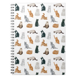 Bärbar dator med spelande katter anteckningsbok