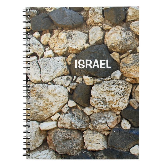 Bärbar dator med stenmuren i Israel Anteckningsbok (Framsidan)