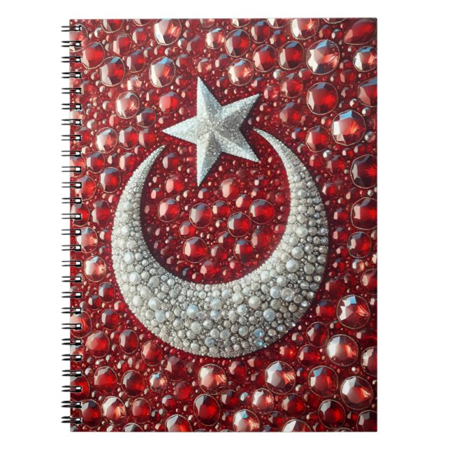 Bärbar dator med turkiskt Färg Abstrakt design Anteckningsbok (Framsidan)