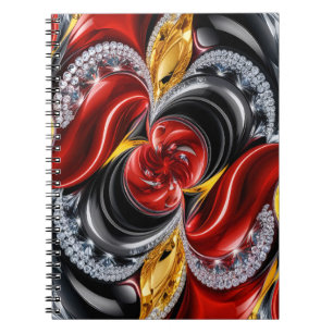 Bärbar dator med tysk Färg Abstract Design Anteckningsbok
