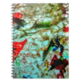 Bärbar dator med utjämnat blått struktur-Spiral, a Anteckningsbok