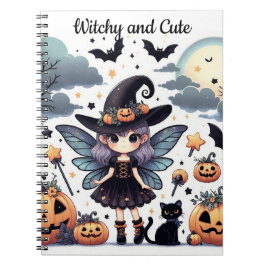 Bärbar dator med Witchy och Cute Spiral Anteckningsbok