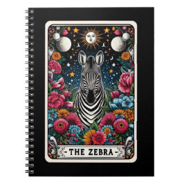 Bärbar dator med Zebra Spirit Tarot Card Anteckningsbok