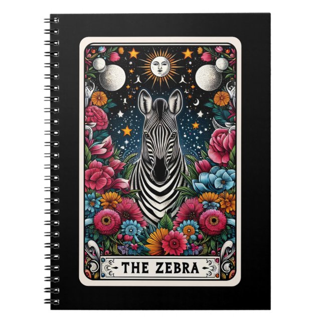 Bärbar dator med Zebra Spirit Tarot Card Anteckningsbok (Framsidan)