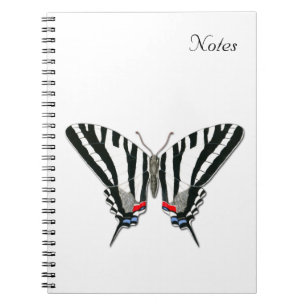 Bärbar dator med Zebra Swallowtail Butterfly Anteckningsbok