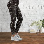 Bärbar dator Mönster i svart och Silver Leggings<br><div class="desc">Ett modernt,  boutique-stil,  mönster som inspirerats av den klassiska bärbara datorn. En snyggt som består av en svart bakgrund och noggrant utformade metallpartiklar. Originaldesign av Piotr Kowalczyk © Första publicerad: 22.1.2023.</div>