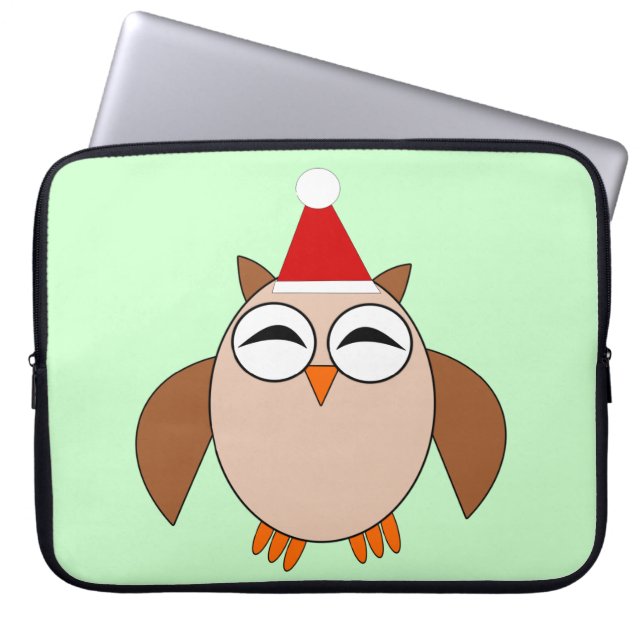 Bärbar dator Uggla i julklapp Laptop Sleeve (Framsidan)