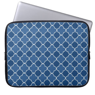 Bärbar datorblåttQuatrefoil mönster Laptop Fodral
