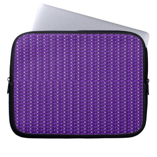 Bärbar datorLeeve Lila Glitter Laptop Fodral (Framsidan)