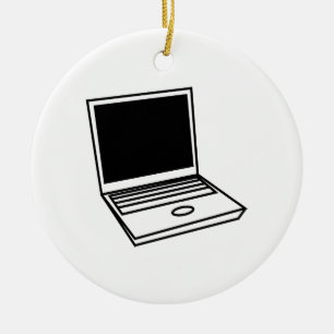 Bärbar datorPC Julgransprydnad Keramik