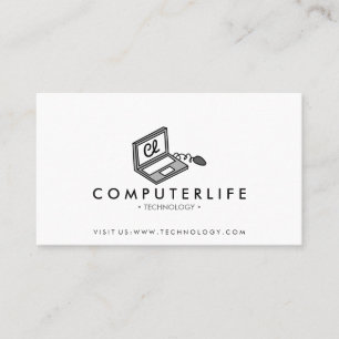 Bärbar datorteknik it-teknik seo-specialist visitkort