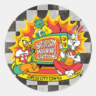 Bärbar dekoration runt klistermärke