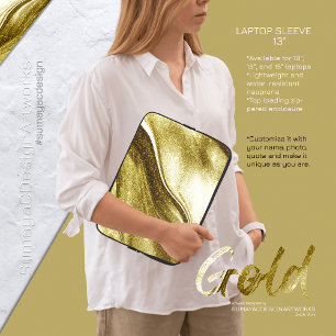 Bärbar Elegant i Guld Fodral
