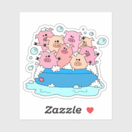 Bärbar etikett för lycklig Grisar