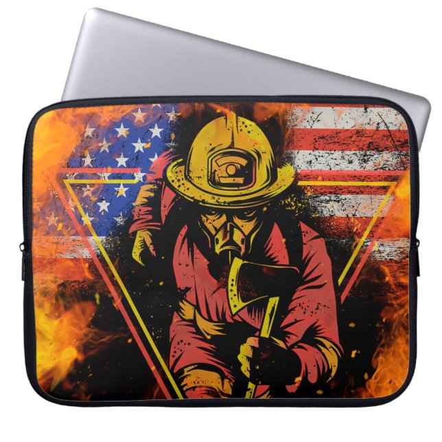 Bärbar Firefighter Bag - Hero Fireman Laptop Fodral (Framsidan)