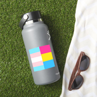 Bärbar Flagga med dubbla Priden i transgenus-trans Klistermärken