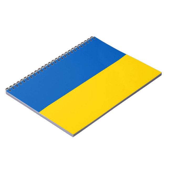 Bärbar Flagga (Ukraina) Anteckningsbok (Vänstra Sidan)